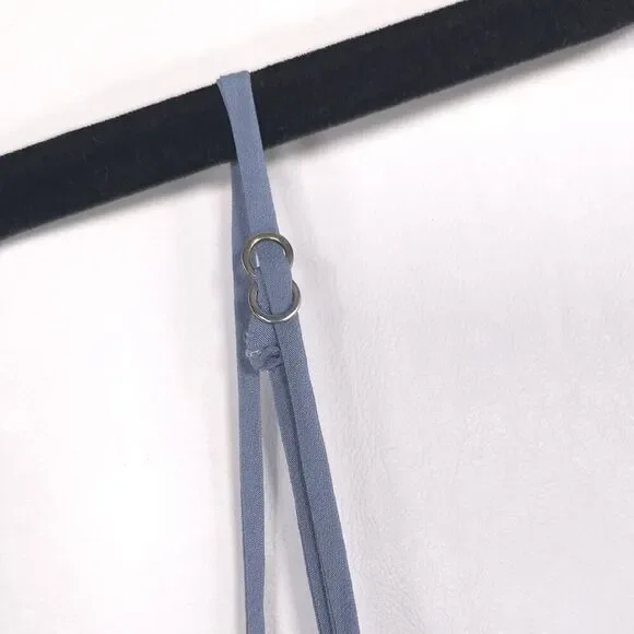 Lovers + Friends NWOT Mini Dress MEDIUM Dusty Blue Tinsley Lace Sleeveless SEXY - Picture 9 of 15